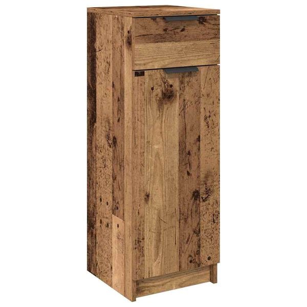 vidaXL Bathroom Cabinet Old wood 32 x 34 x 90 cm Engineered wood
