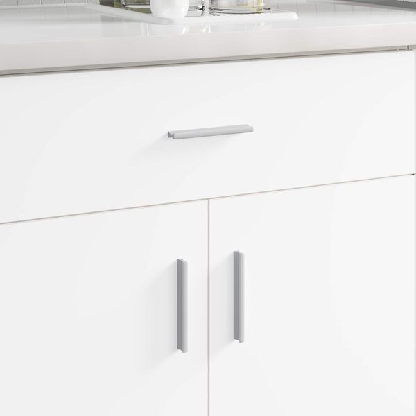 vidaXL Handle Plain 828 pcs Silver 105.7 x 7.4 x 15.5 mm Aluminium