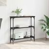 vidaXL Console Table Black Oak 75 x 22.5 x 75 cm Engineered Wood