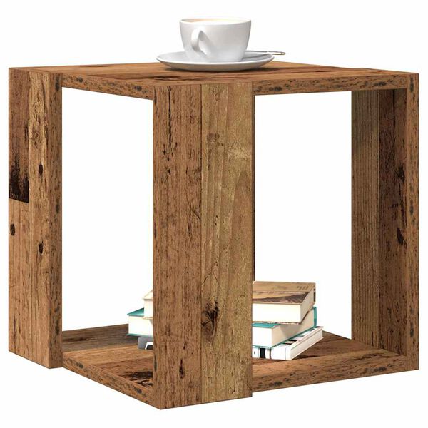 vidaXL Coffee Table Old Wood 32 x 32 x 30 cm Engineered Wood