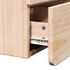 vidaXL Bedside Table 2 pcs Natural 39 x 34 x 33 cm Solid pinewood