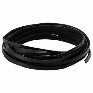 vidaXL Leather Strap Black 500 x 0.4 cm Leather