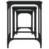 vidaXL Nesting Coffee Tables 3 pcs Black Engineered Wood