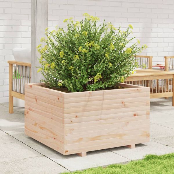 vidaXL Garden Planter 80x80x49.5 cm Solid Wood Pine