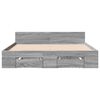vidaXL Bed Frame with Drawers without Mattress Grey Sonoma 120x190 cm Small Double