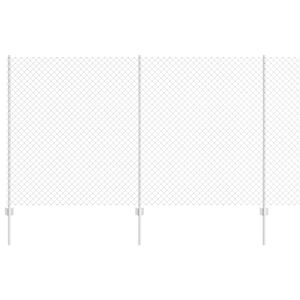 vidaXL Chainlink Fence with Post 10 x 1.4 m Galvanised Steel Silver