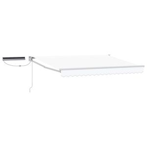 vidaXL Electric Retractable Awning White 3.5 x 2 m