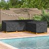 vidaXL Furniture Cover Black 270 x 270 x 80 cm 600D Oxford Fbric