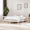 vidaXL Bed Frame without Mattress White Solid Wood 160x200 cm (810093+814105)