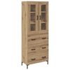 vidaXL Highboard 2 pcs Artisan Oak 69.5 x 34 x 180 cm Engineered Wood