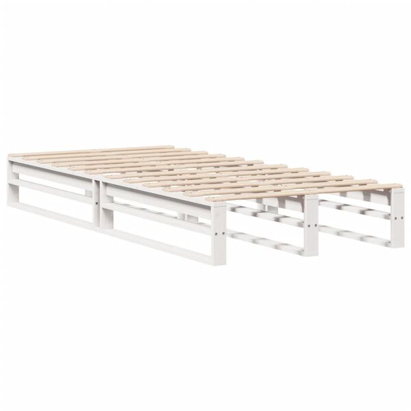 vidaXL Bed Frame without Mattress White 90x190 cm Single Solid Wood Pine