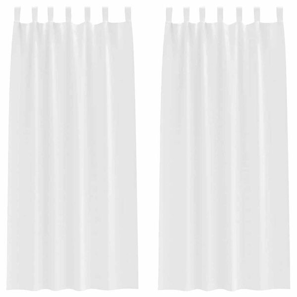 vidaXL Blackout Curtains with Rings 2 pcs Pure White 225 x 140 cm