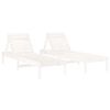 vidaXL Sun Loungers 2 pcs White 199.5x60x74 cm Solid Wood Pine