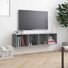 vidaXL Book Cabinet/TV Cabinet Grey Sonoma 143x30x36cm Engineered Wood