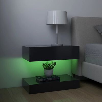 vidaXL TV Cabinets with LED Lights 2 pcs Grey 60x35 cm