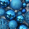 vidaXL 100 Piece Christmas Ball Set Blue