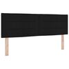 vidaXL LED Headboard with LED Strip Lights Manual Black 160 cm Fabric