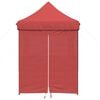 vidaXL Foldable Party Tent Pop-Up with 4 Sidewalls Burgundy