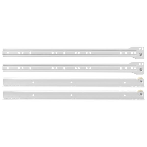 vidaXL Drawer Slide 12 pcs White 400 mm Steel
