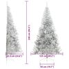 vidaXL Artificial Pre-lit Christmas Tree Silver 240 cm PET