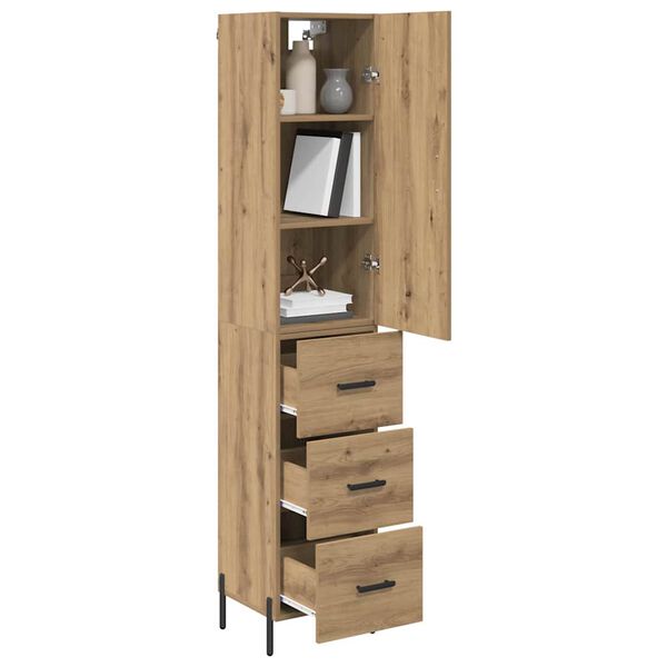 vidaXL Highboard Artisan Oak 34.5 x 34 x 180 cm Engineered Wood