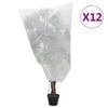 vidaXL Plant Fleece Covers with Drawstring 12 pcs 70 g/m&sup2; 0.8x1.2 m