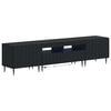 vidaXL 5 Piece LED TV Cabinet Black Engineered Wood