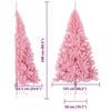 vidaXL Artificial Pre-lit Christmas Tree with 300 LEDs Pink 240 cm PVC