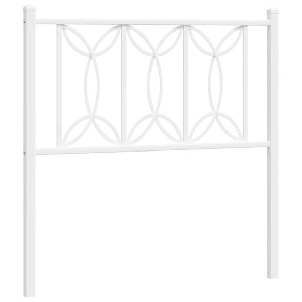 vidaXL Metal Replace Headboard White 75 cm