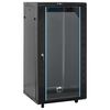 vidaXL Network Cabinet with Storage Black 600 x 600 x 1200 mm Steel