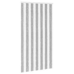 vidaXL Insect Curtain Chenille Grey and White 118 x 220 cm 100% PP