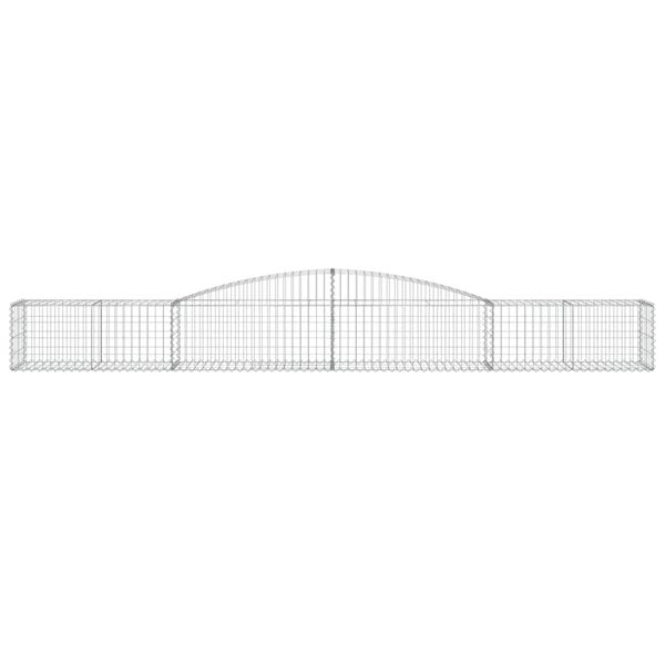 vidaXL Arched Gabion Baskets 10 pcs 400x50x40/60 cm Galvanised Iron
