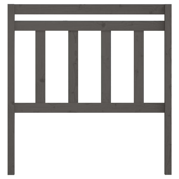 vidaXL Bed Headboard Grey 81x4x100 cm Solid Wood Pine