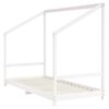 vidaXL Kids Bed Frame White 2x(90x200) cm Solid Wood Pine
