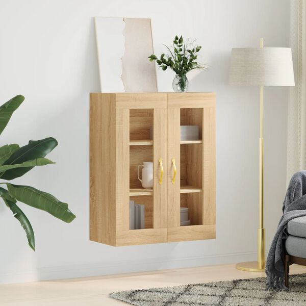 vidaXL Wall Mounted Cabinet Sonoma Oak 69.5x34x90 cm