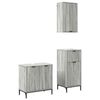 vidaXL Bathroom Furniture Set 3 pcs Grey sonoma Engineered wood