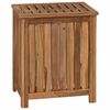 vidaXL Laundry Basket Natural 50 x 35 x 60 cm Solid Teak Wood