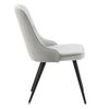 Venture Home Dining Chairs 2 pcs Velvet Deluxe Velvet Light Grey and Black