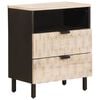 vidaXL Bedside Cabinet White 50 x 33 x 62 cm Solid Mango Wood