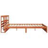 vidaXL Bed Frame with Headboard Wax Brown 160 x 200 cm Solid Pine Wood