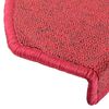 vidaXL Stair Mats 10 pcs 65x24x4 cm Red Half Round Large