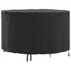vidaXL Furniture Cover 128 x 128 x 71 cm 210D Oxford Fbric Round Black