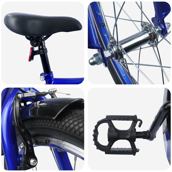 vidaXL Kids Bike 20'' for 6-11 Years Old Dark Blue