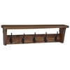 vidaXL Hanger Brown 50 x 10 x 14 cm Solid Mahogany Wood