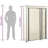 vidaXL Folding Wardrobes 2 pcs Cream 110x45x175 cm Fabric