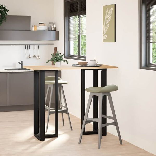 vidaXL Bar Table Legs T-Shaped&nbsp;2 pcs Black 40x35x(110-111) cm Steel