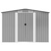 vidaXL Garden Storage Shed Grey Metal 257x205x178 cm