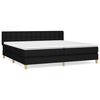 vidaXL Box Spring Bed with Mattress Black 200x200 cm Fabric