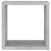 vidaXL Wall Cube Shelves 2 pcs Concrete Grey 30x15x30 cm