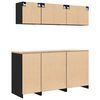 vidaXL Garage Cabinets 6 pcs Black Engineered Wood